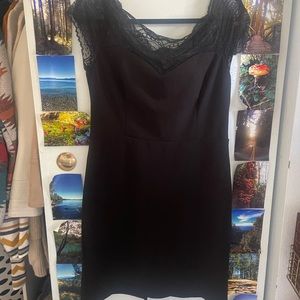 Black off the shoulder dress